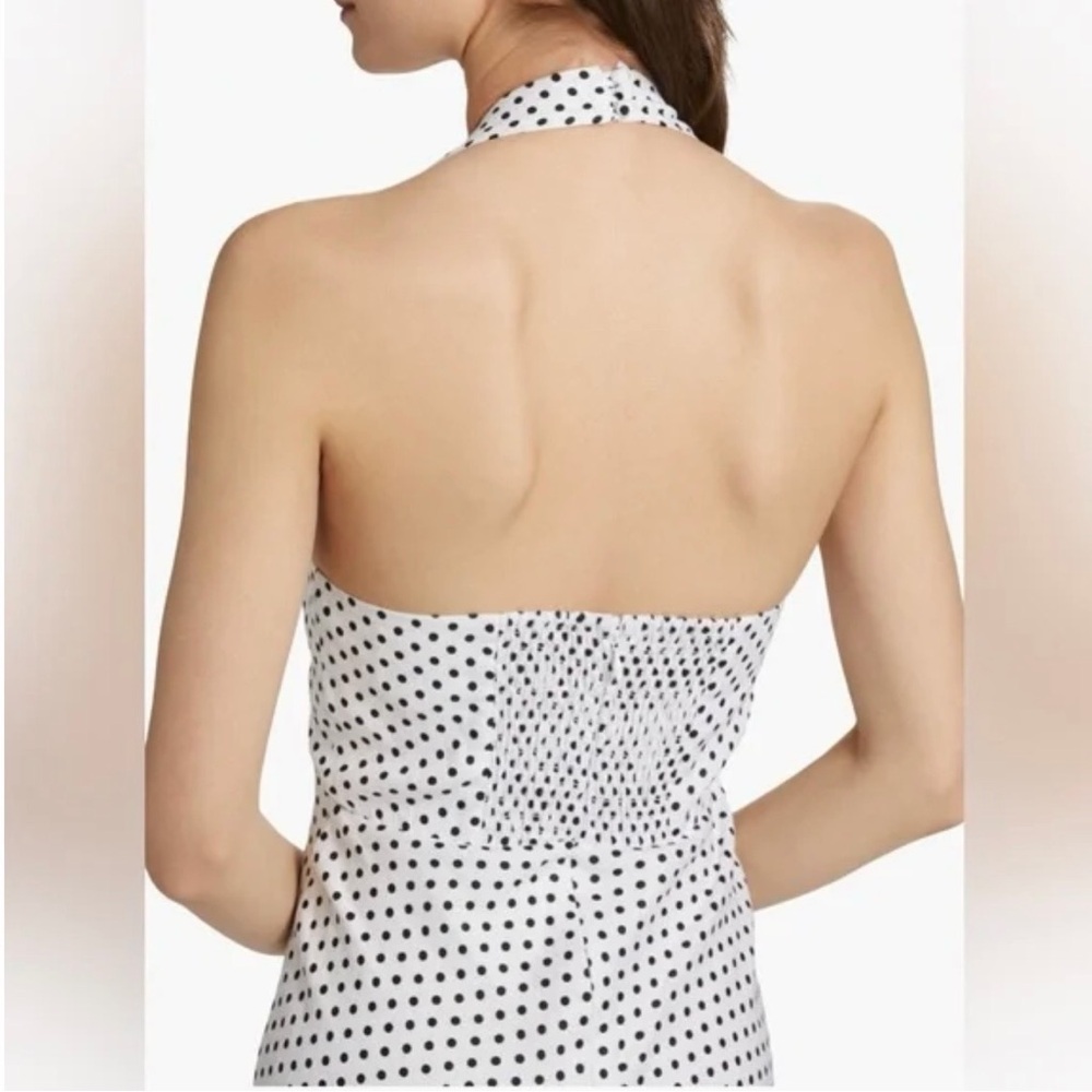Reformation Delilah Linen Dress In Eclipse Dot, brand new, never worn, no flaws. - Picture 5 of 5